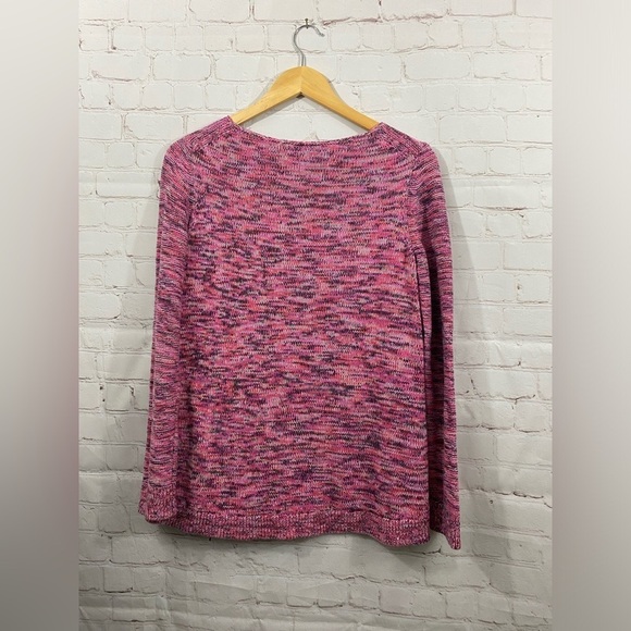 Gap Sweater Womens Size XS Pink Marled Crewneck Pull on Long Sleeve Top - Picture 2 of 6